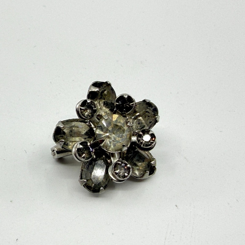 Sparkling Floral Crystal Brooch Statement Pin Accessory Gift for Her Boho Chic